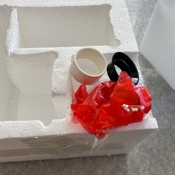 NIB West Elm Bathroom Sconce Milk Glass Cherry Wood - Picture 7 of 7